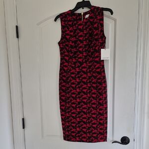 Calvin Klein Red and Black Women's Dress